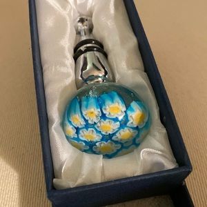 MURANO Art Glass Wine Stopper Beautiful Flower Design
